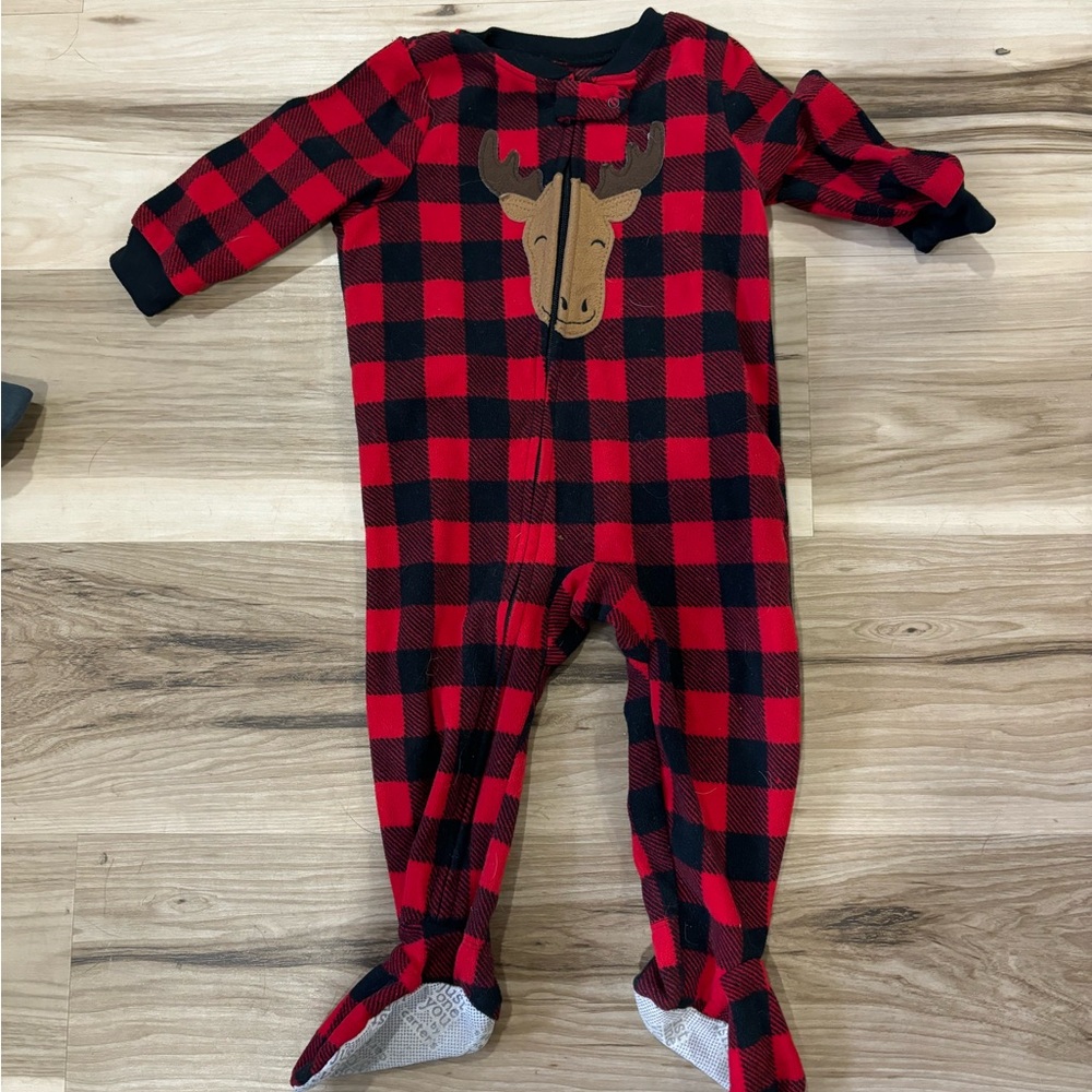 Plaid Red and Black Kids One Piece